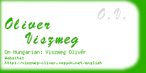 oliver viszmeg business card
